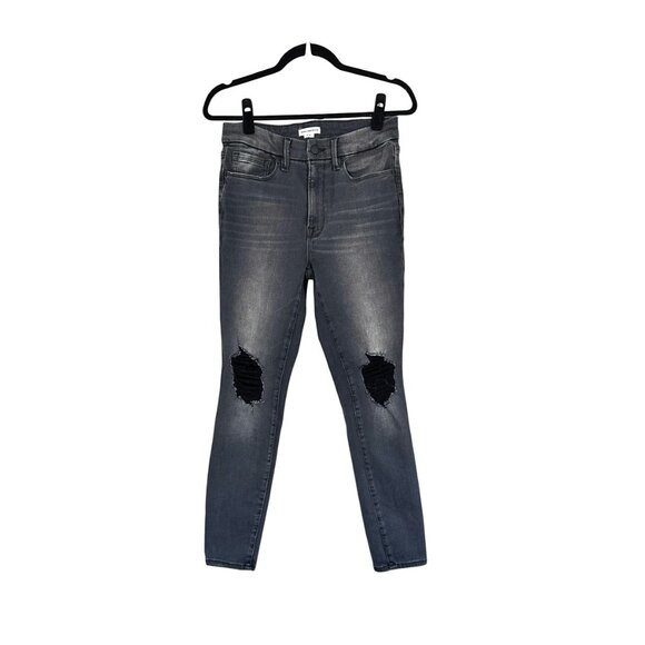 Good American Always Fits Good Leg Distressed Skinny Jeans - Picture 2 of 7